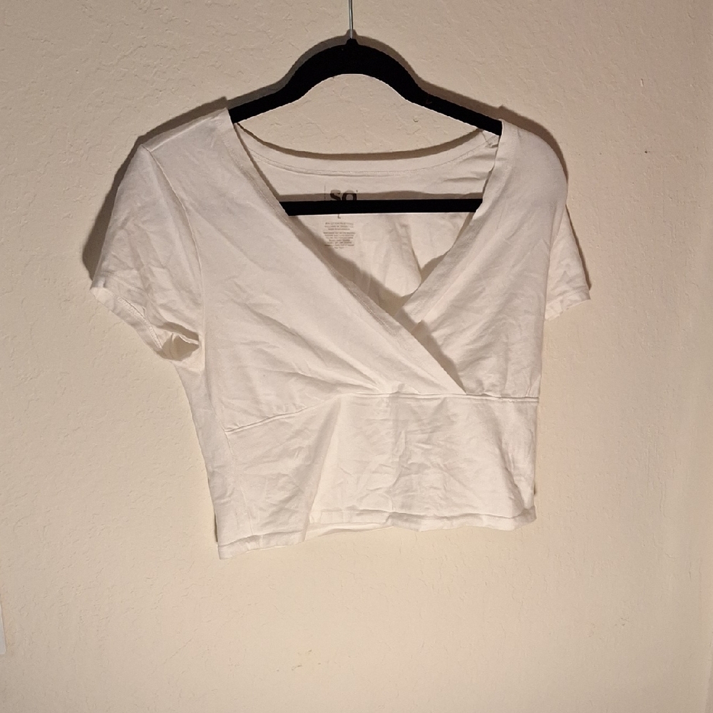 White Wrap Top